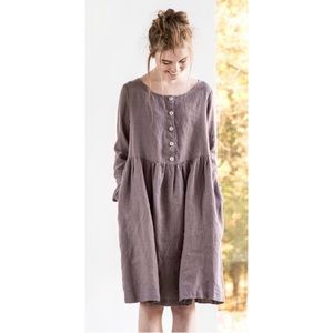 notPERFECTLINEN Mama Dress in MIDI Length